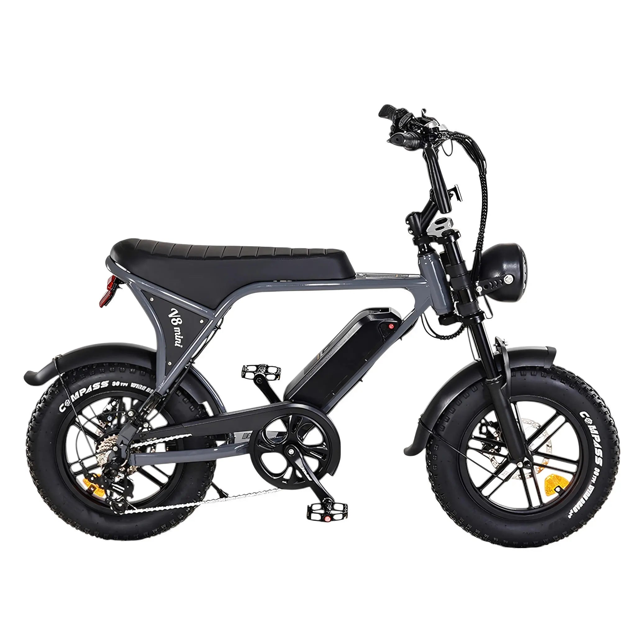 Ouxi V8 Pro Mini - Mini Fatbike - Lichtgrijs - Hydraulische Remmen - AE-trading