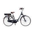 Vogue Basic N3 Elektrische Fiets - Mat Zwart met Bruine Accenten - 47 cm