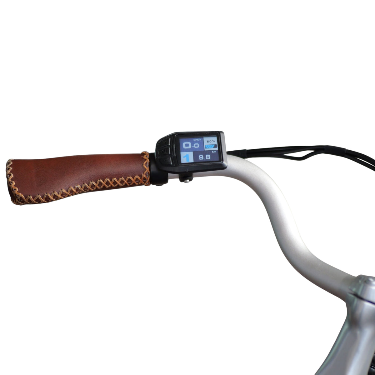 Vogue Basic N3 Elektrische Fiets - Mat Zwart met Bruine Accenten - 47 cm