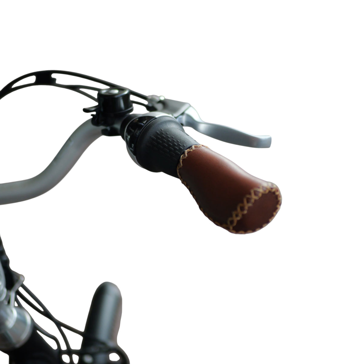 Vogue Basic N3 Elektrische Fiets - Mat Zwart met Bruine Accenten - 47 cm