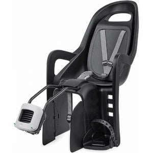 Polisport achterzitje Groovy frame bev. black/dark grey - AE-trading