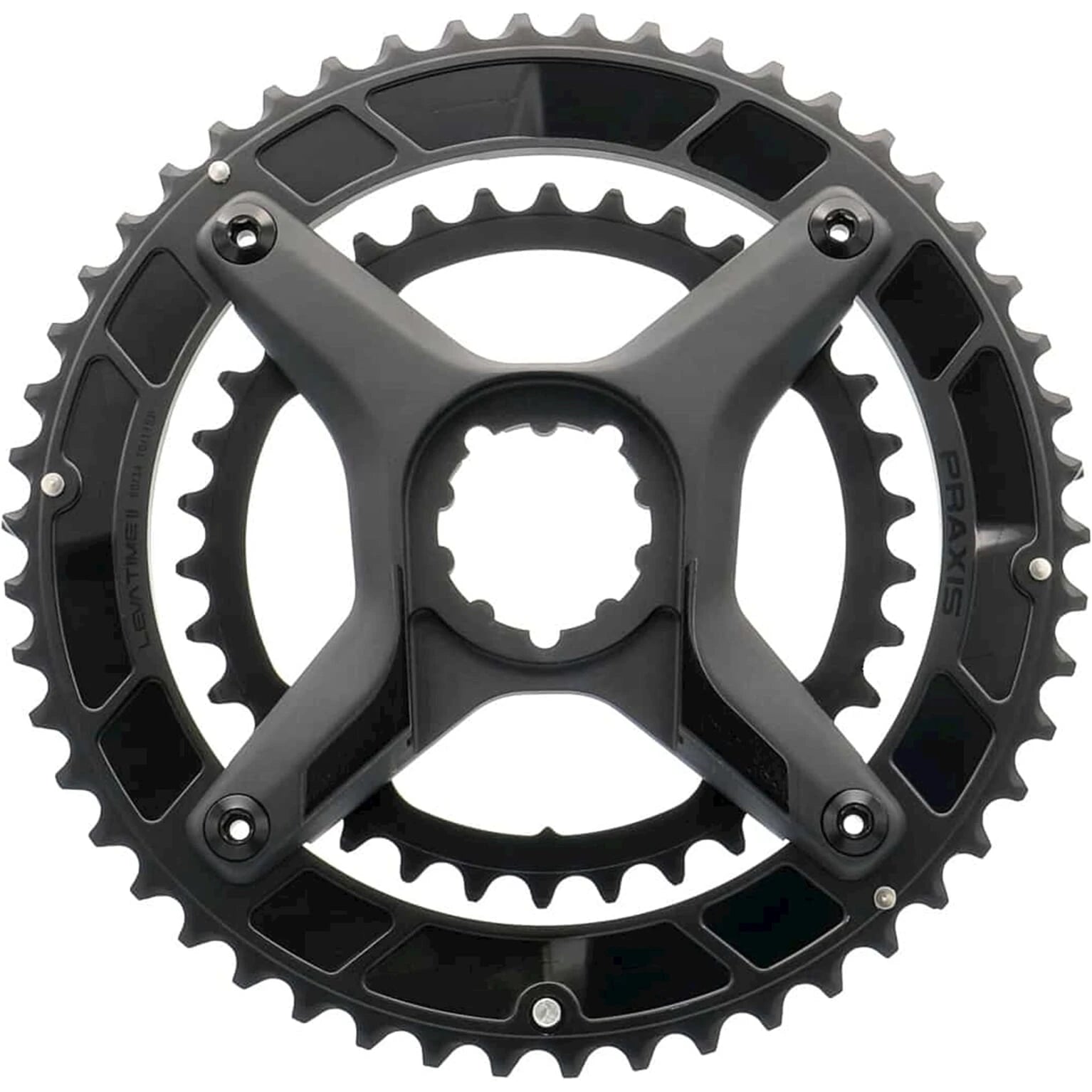 Praxis kettingblad LT2 Xring/Spider Kit 48/32 zwart - AE-trading