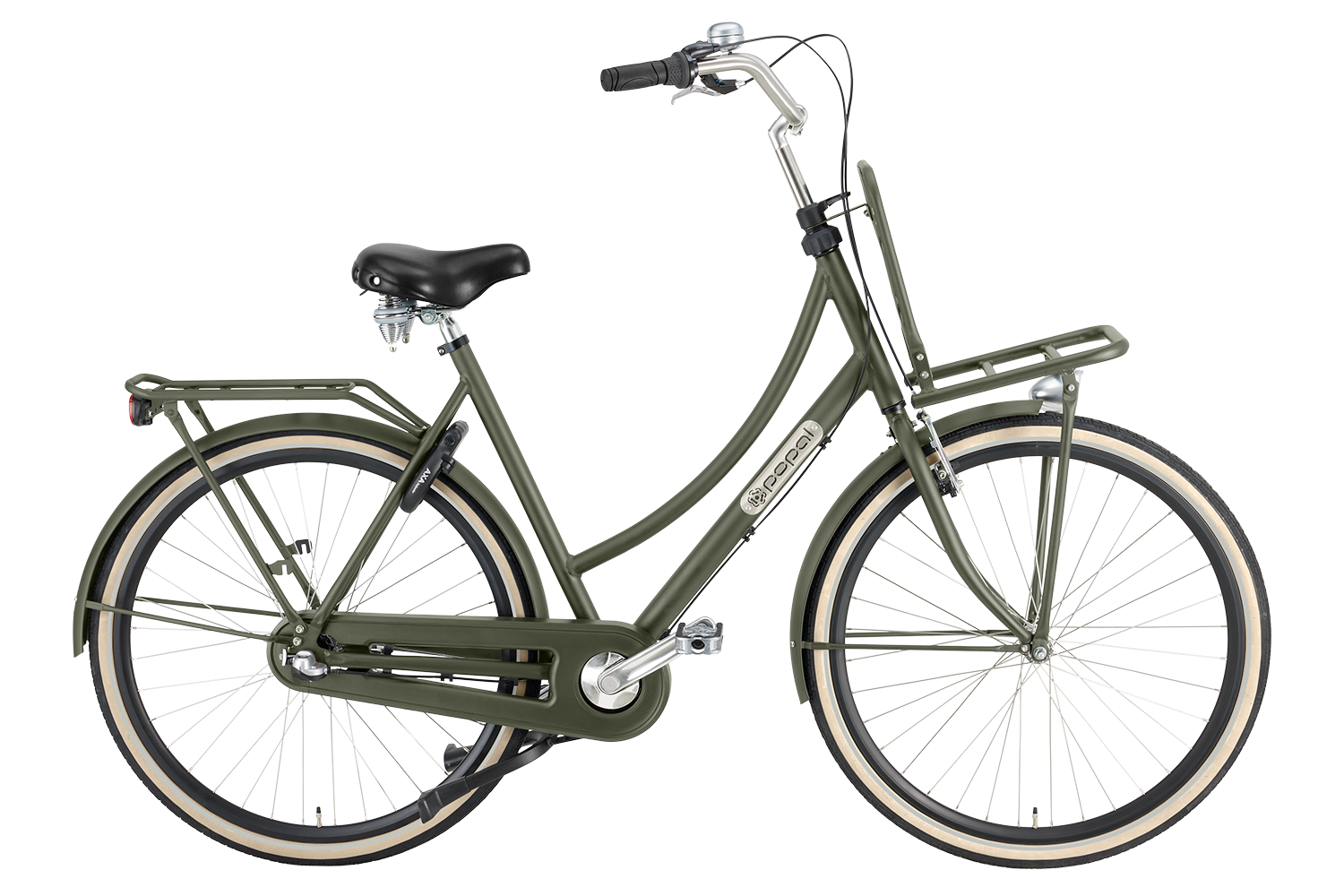 Popal Daily Dutch Prestige N3 28 Inch Leger Groen Aluminium Frame Drie Versnellingen Fiets - AE-trading