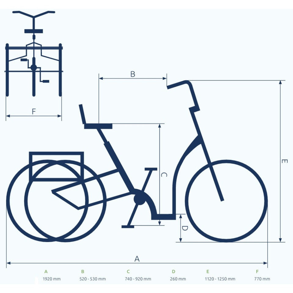 Pfautec Eno AP – Lichtgroen – Elektrische Driewieler - 725Wh - AE-trading