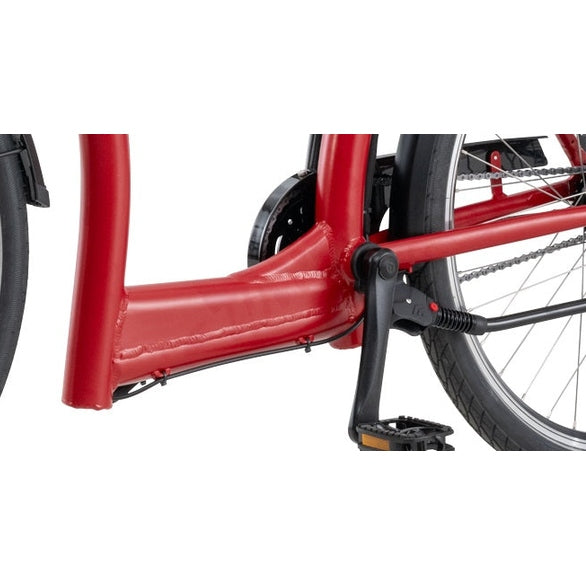 Pfautec Fena FM – Mat Rood – Elektrische Fiets – 324Wh accu – Extra lage instap 29cm – Voorwielmotor – Shimano Nexus 7 - AE-trading