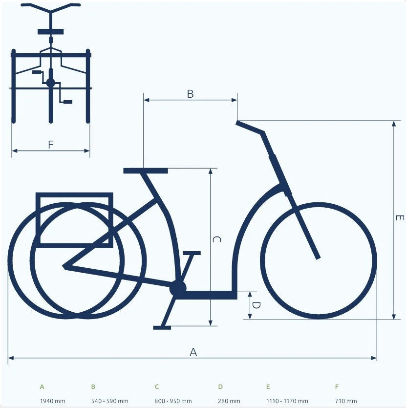 Pfautec Vida FM – Robijnrood Metallic – Elektrische Driewieler - AE-trading