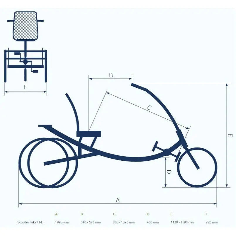 Pfautec Scootertrike FM – Elektrische Driewieler – 324Wh – Mat Brons/Goud - AE-trading