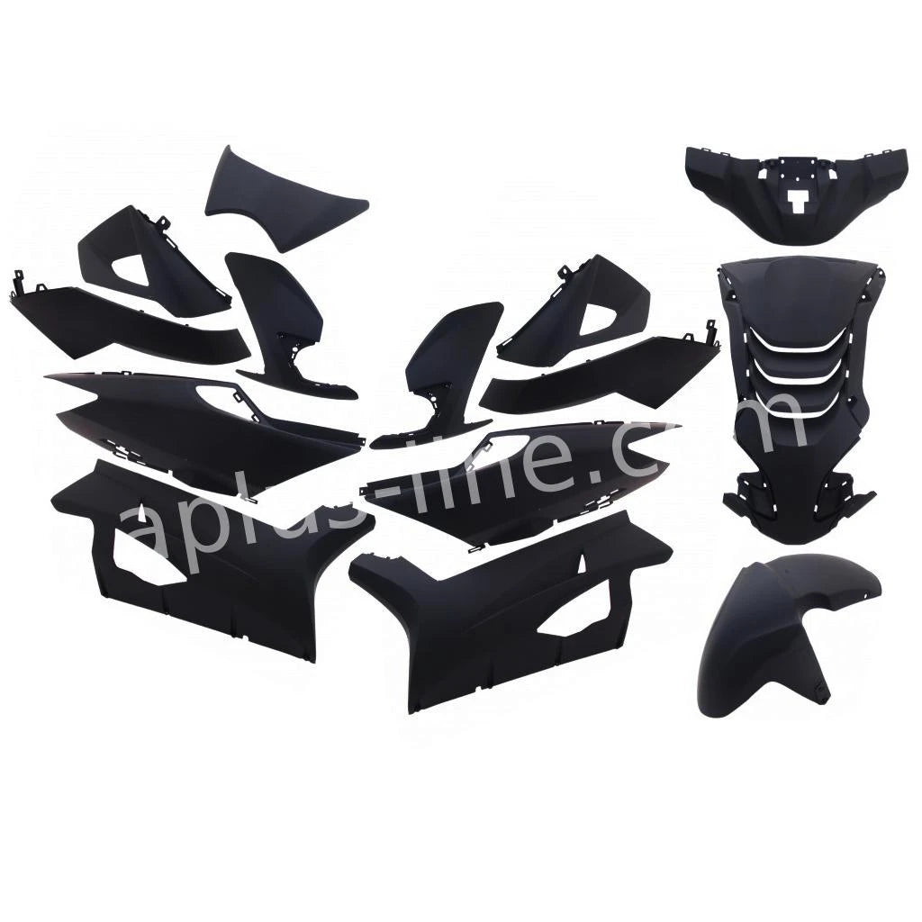 Plaatset Aplus Passend Op Peugeot Speedfight 4 14 Delig Mat Zwart - AE-trading