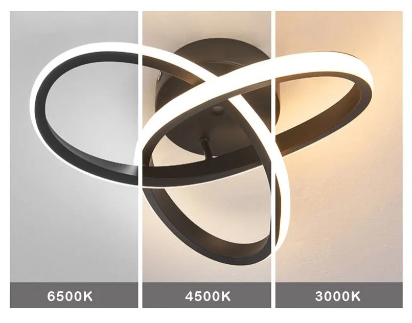 Plafondlamp led in het zwart met modern design 4500K 22W 220V - TALUTULA - AE-trading