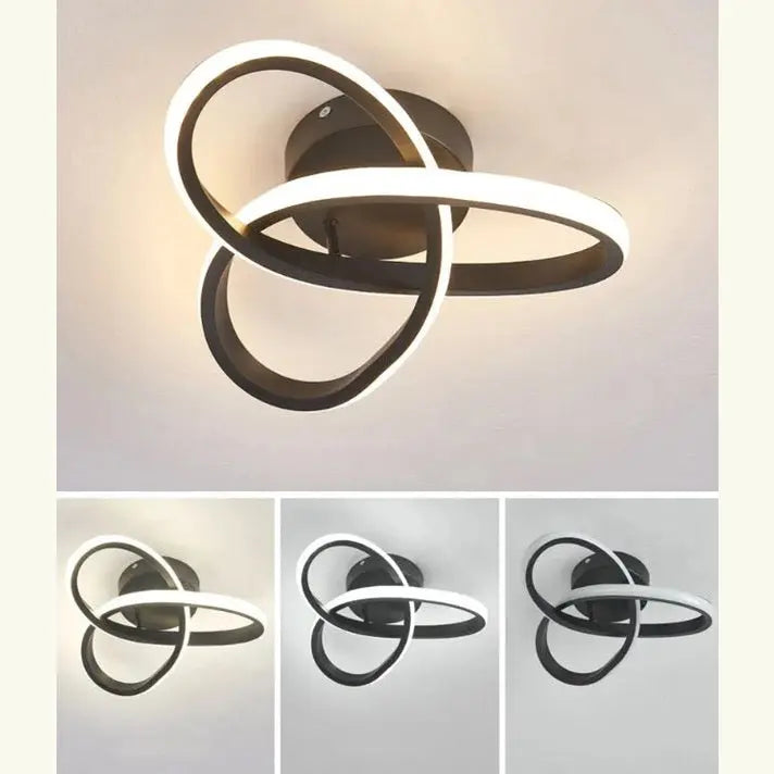 Plafondlamp led in het zwart met modern design 4500K 22W 220V - TALUTULA - AE-trading