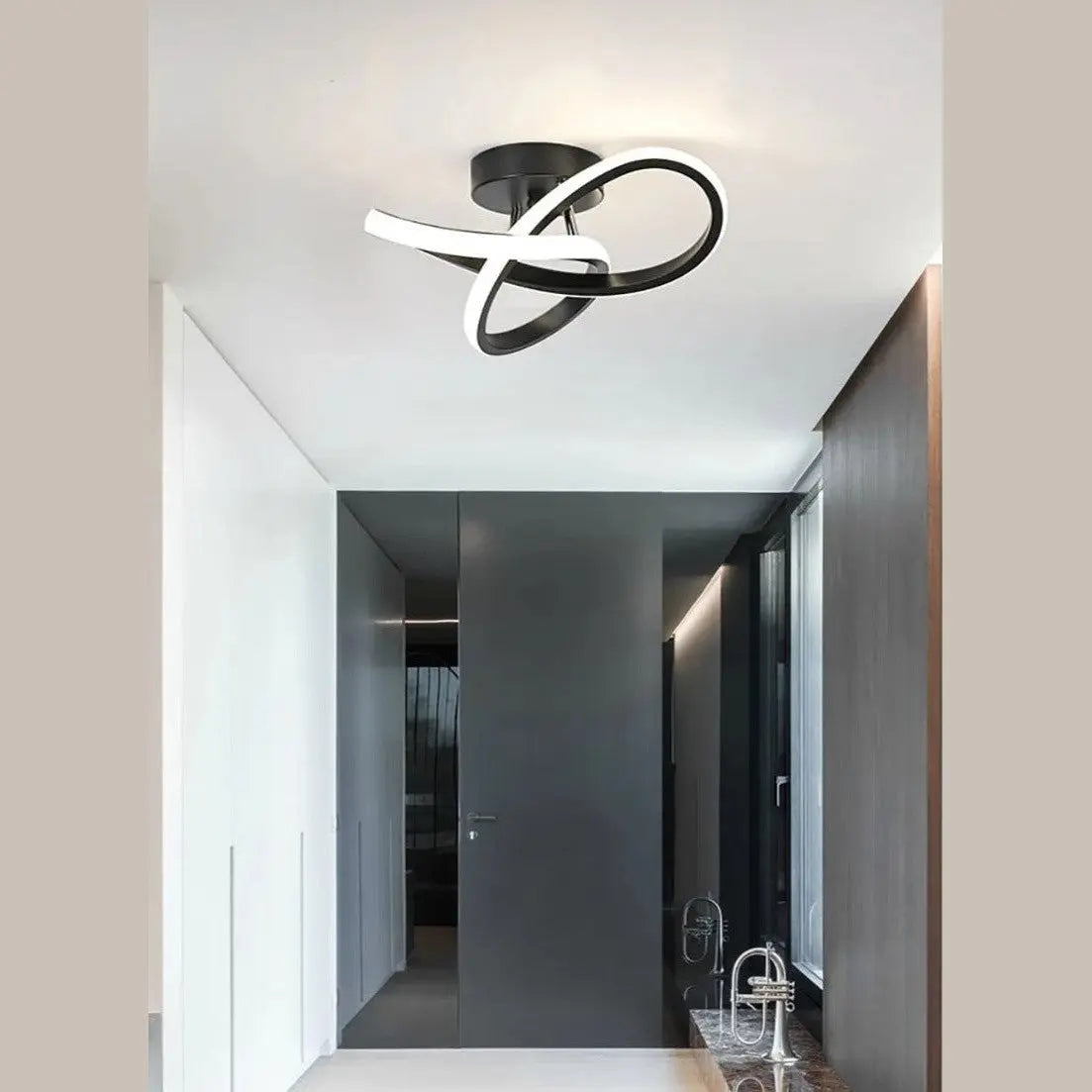 Plafondlamp led in het zwart met modern design 4500K 22W 220V - TALUTULA - AE-trading