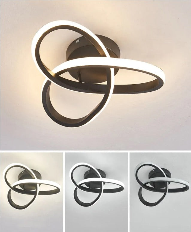 Plafondlamp led in het zwart met modern design 4500K 22W 220V - TALUTULA - AE-trading