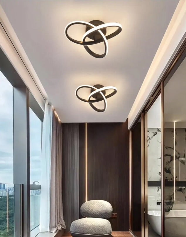 Plafondlamp led in het zwart met modern design 4500K 22W 220V - TALUTULA - AE-trading