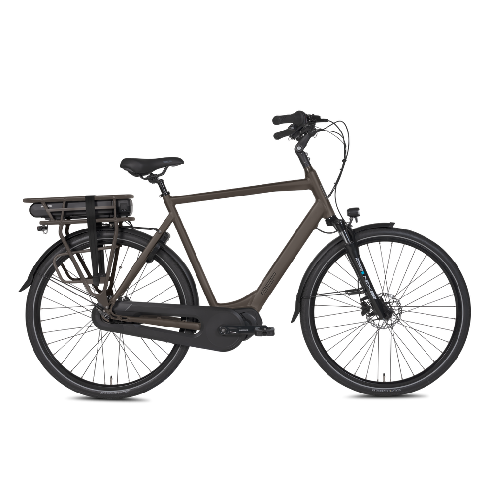 Popal Boozz Men Elektrische fiets Heren fiets - E- bike - L 61 cm - Dark Oak Bruin - AE-trading
