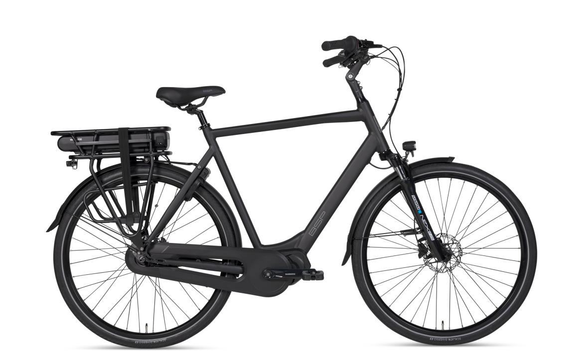 Popal Boozz Men Elektrische fiets Herenfiets E-Bike - M 56 cm - Onyx Black - AE-trading