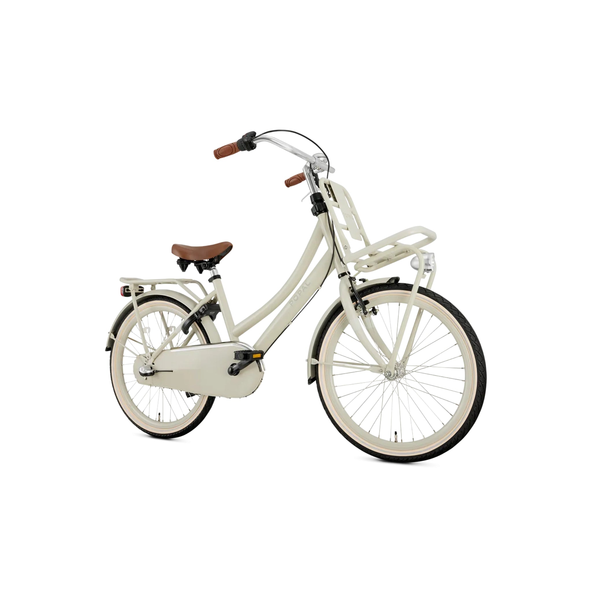 Popal Daily Dutch Basic+ 22 Inch Kinderfiets Cosmic Sand Beige Stevig Stalen Frame Transportfiets - AE-trading