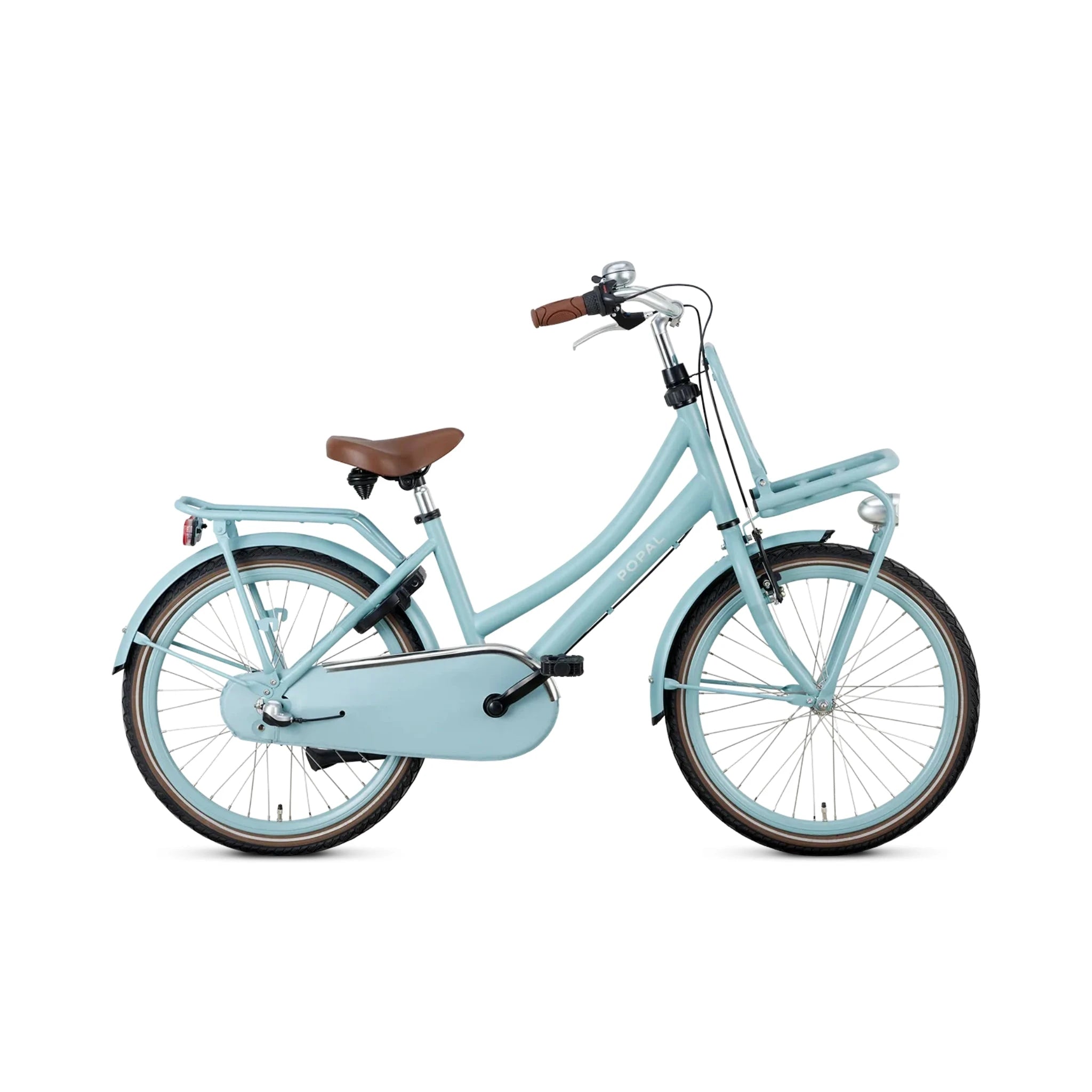 Popal Daily Dutch Basic+ 22 Inch Kinderfiets Mat Blauw Stalen Frame met Bagagedragers - AE-trading