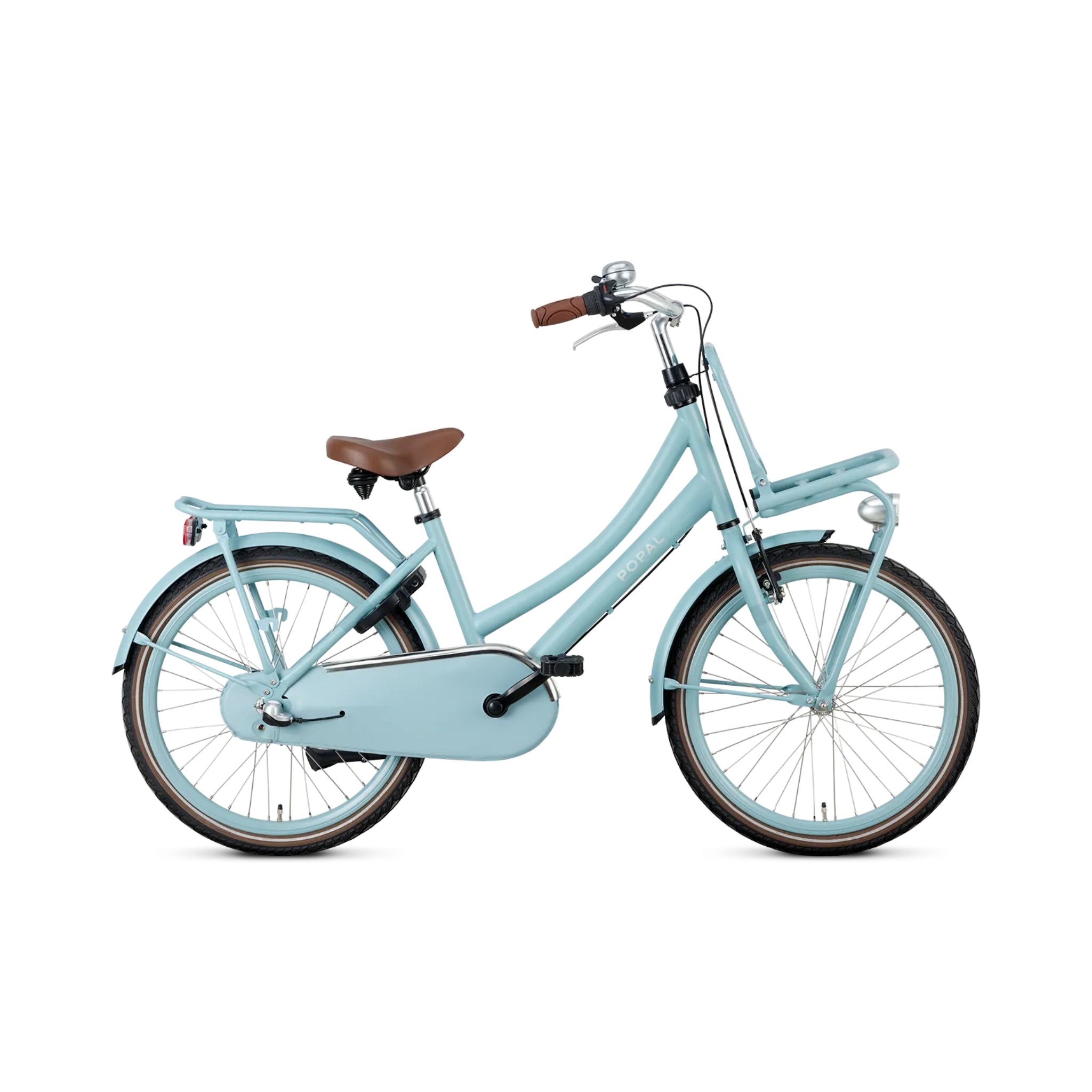 Popal Daily Dutch Basic+ 22 Inch Kinderfiets Mat Blauw Stalen Frame met Bagagedragers - AE-trading