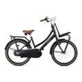 Popal Daily Dutch Basic+ 22 Inch Kinderfiets Mat Zwart Met Stalen Frame En Bagagedrager - AE-trading