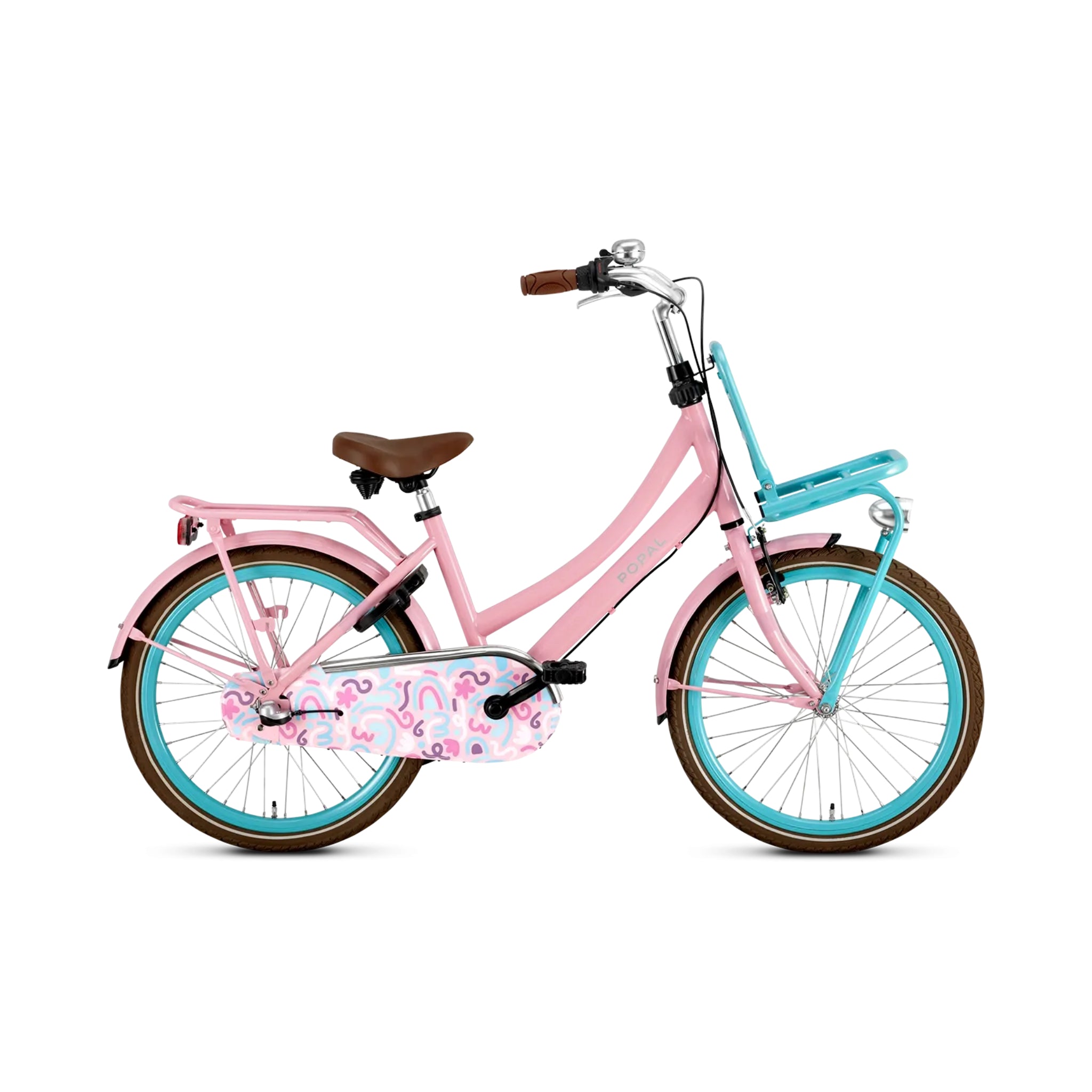 Popal Daily Dutch Basic+ 22 Inch Kinderfiets Mint Roze Stalen Frame Trendy Ontwerp - AE-trading