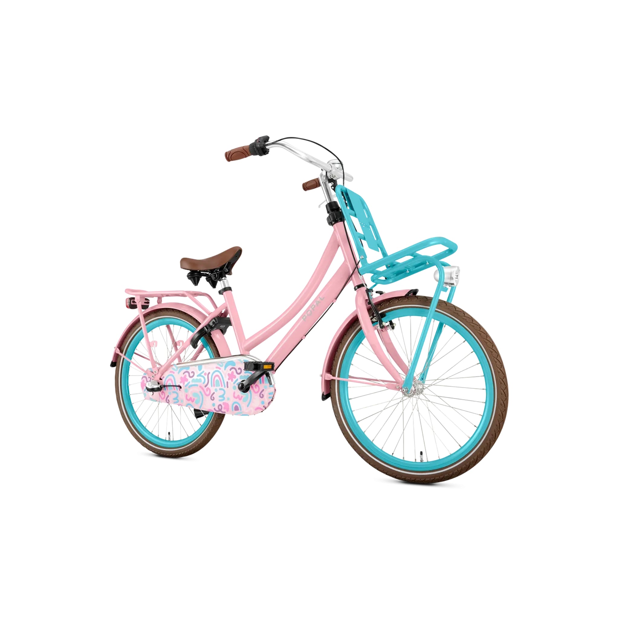 Popal Daily Dutch Basic+ 22 Inch Kinderfiets Mint Roze Stalen Frame Trendy Ontwerp - AE-trading