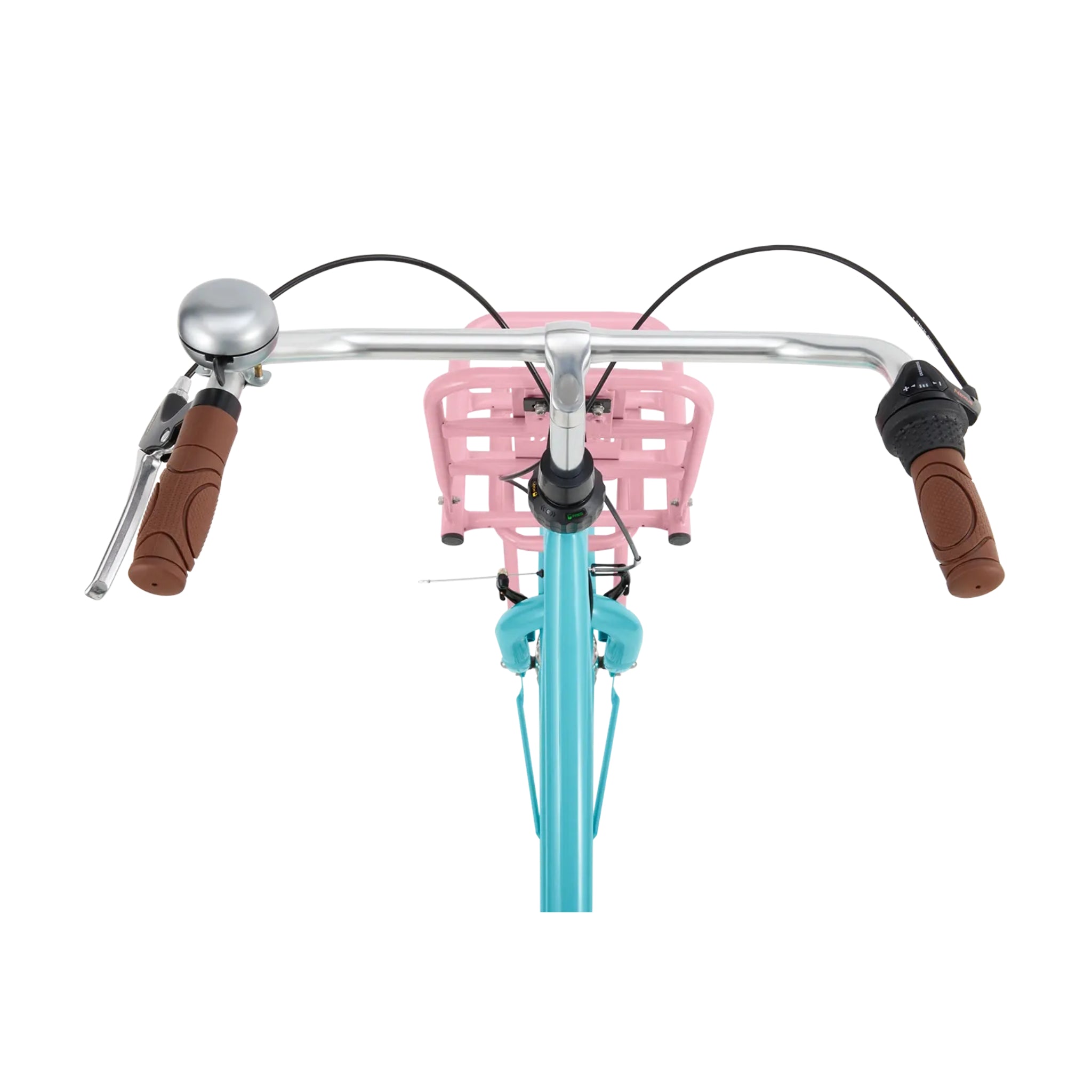 Popal Daily Dutch Basic+ 22 Inch Kinderfiets Turquoise Roze Stalen Frame - AE-trading