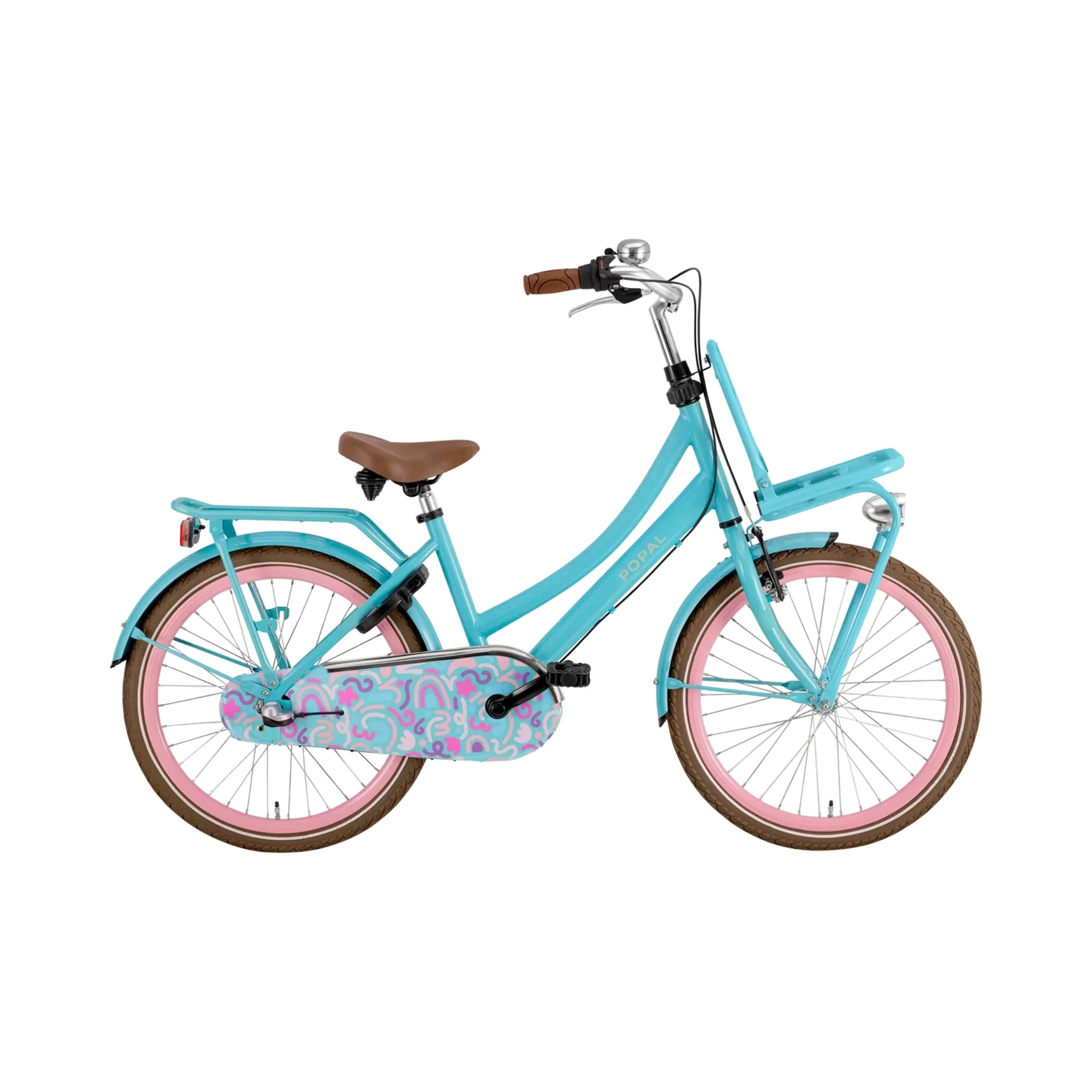 Popal Daily Dutch Basic+ 22 Inch Kinderfiets Turquoise Stalen Frame - AE-trading