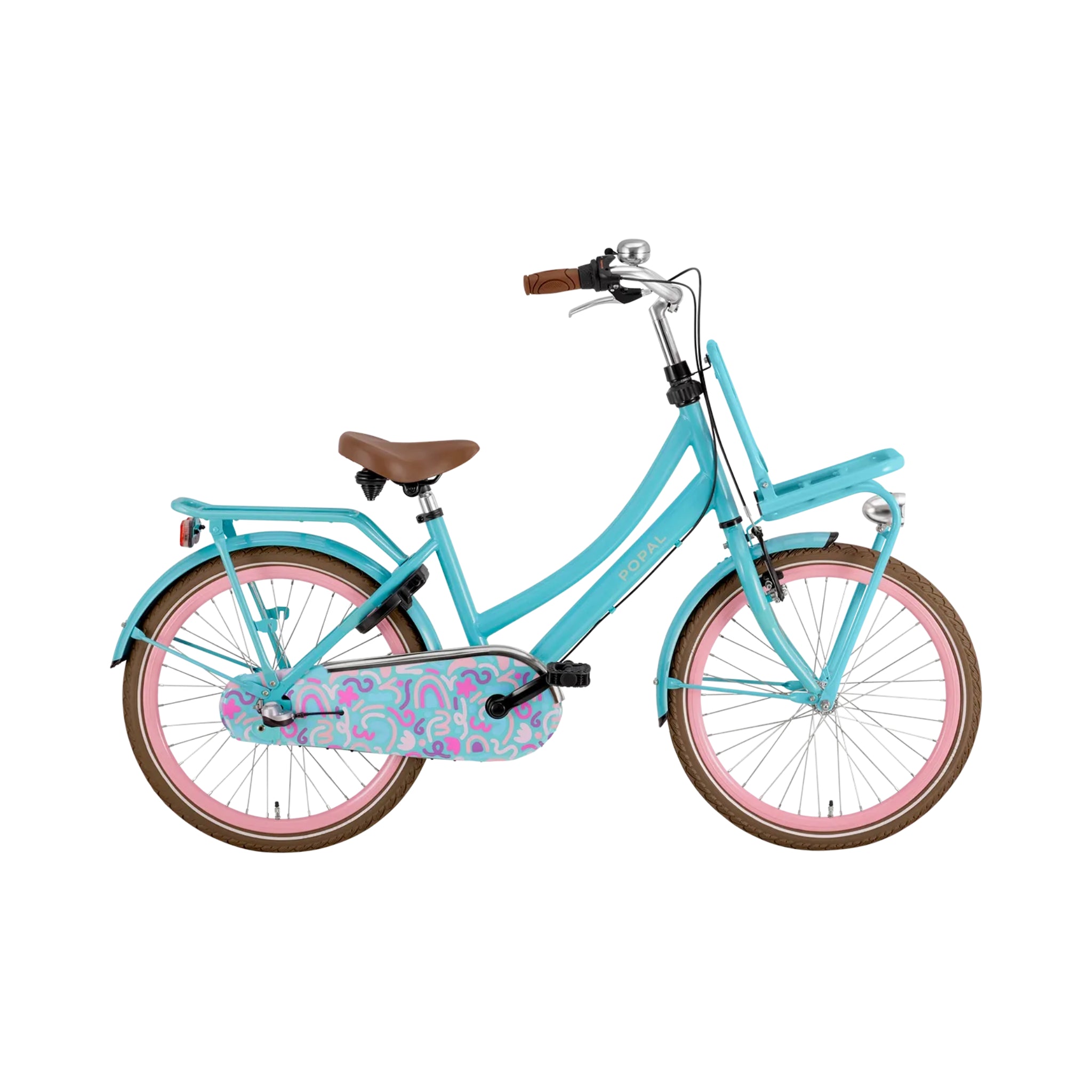 Popal Daily Dutch Basic+ 22 Inch Kinderfiets Turquoise Stalen Frame - AE-trading