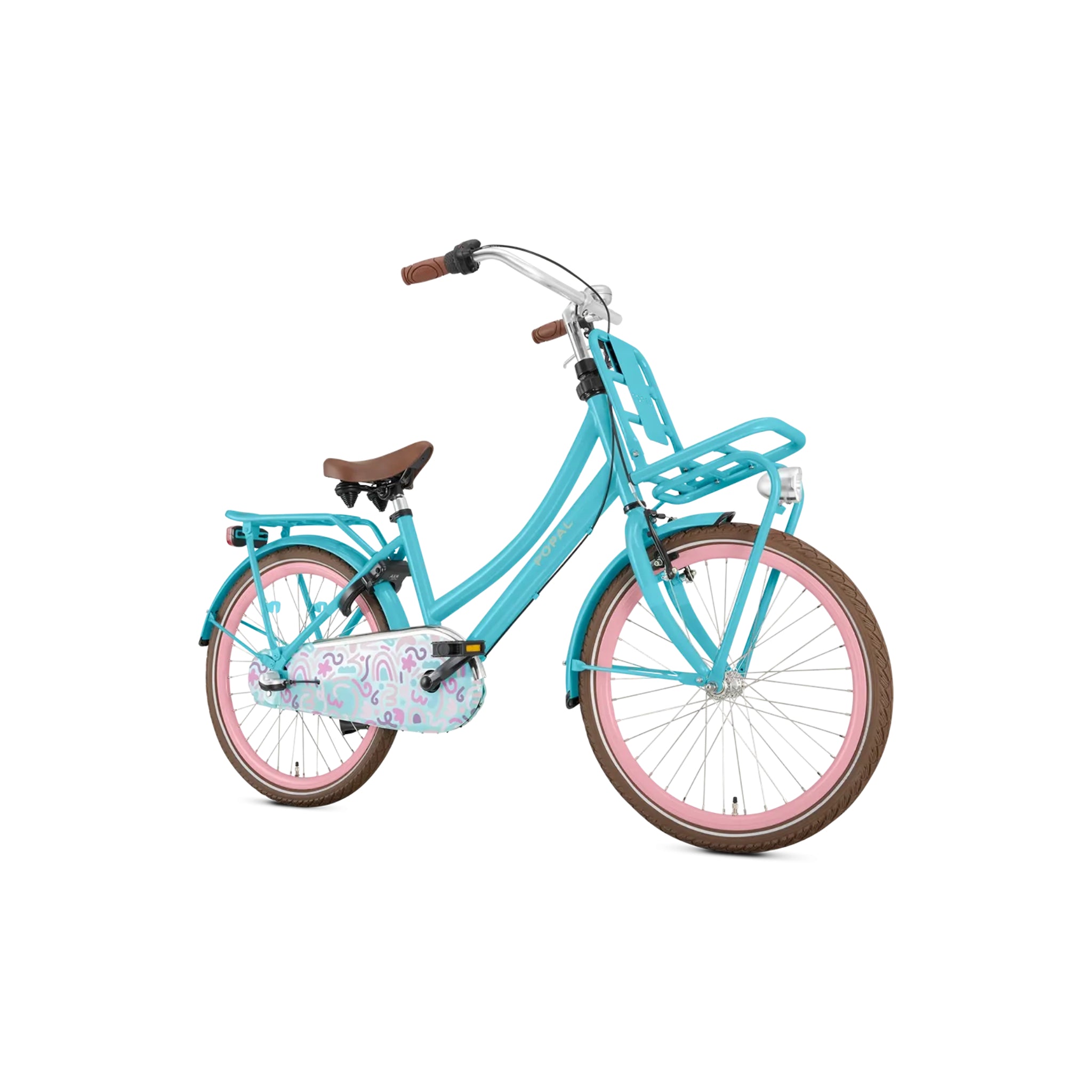 Popal Daily Dutch Basic+ 22 Inch Kinderfiets Turquoise Stalen Frame - AE-trading