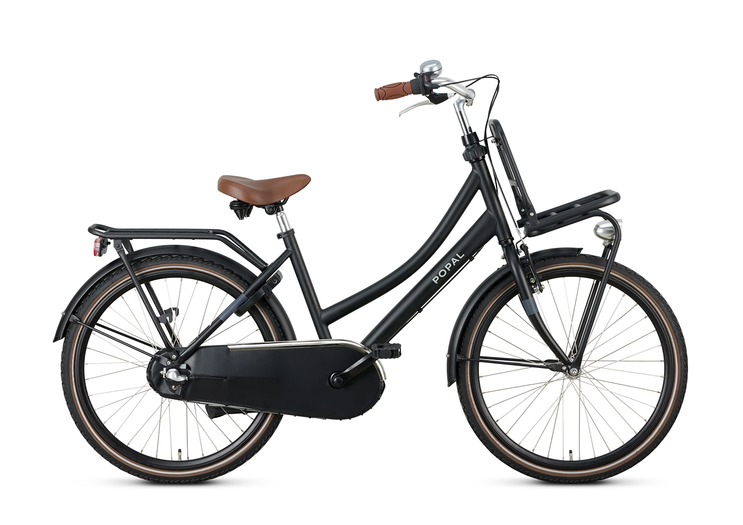 Popal Daily Dutch Basic+ 24 Inch Mat Zwart Reflecterend Frame Fiets - AE-trading