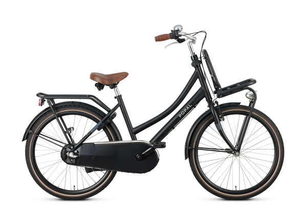 Popal Daily Dutch Basic+ 24 Inch Mat Zwart Reflecterend Frame Fiets - AE-trading