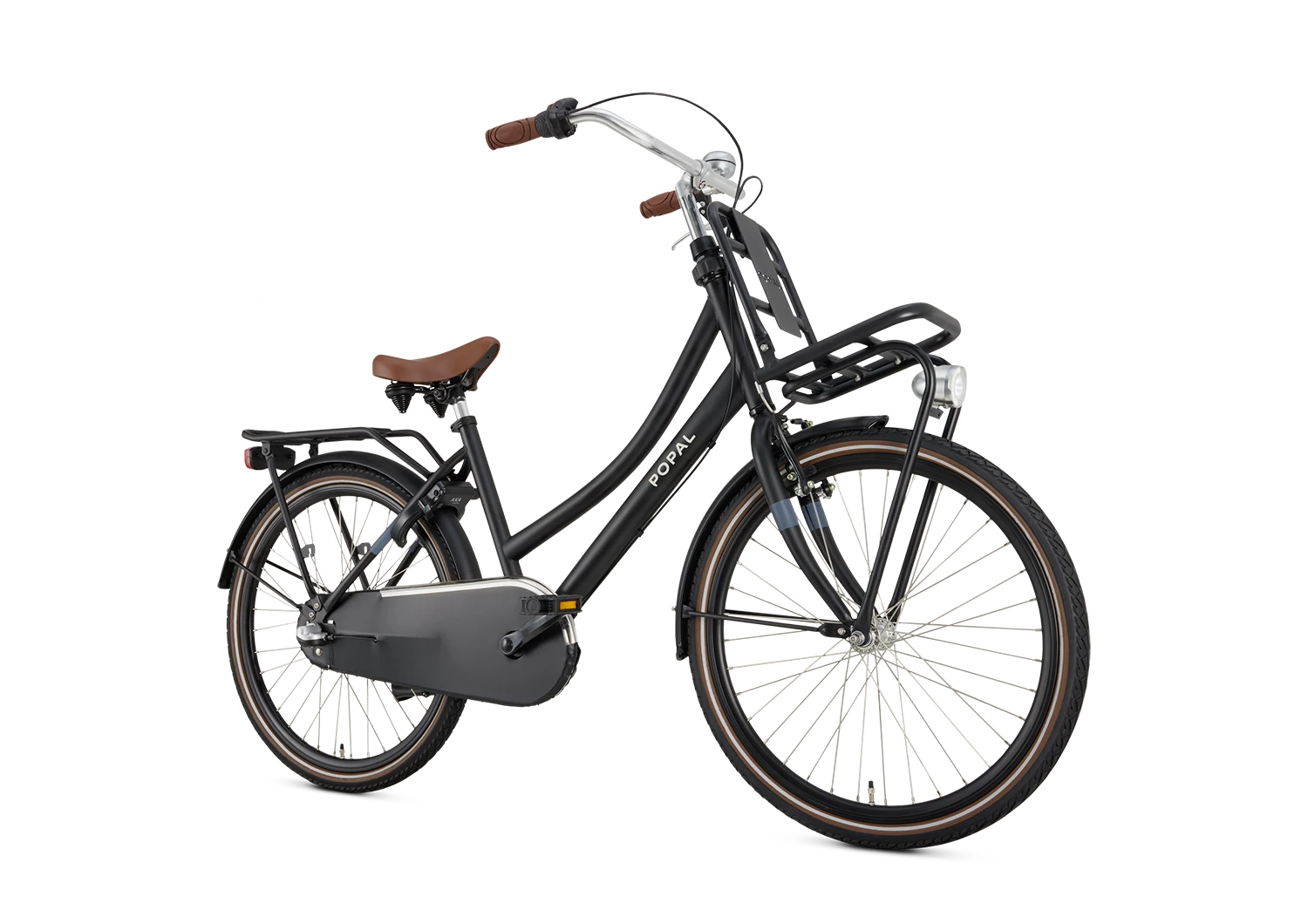 Popal Daily Dutch Basic+ 24 Inch Mat Zwart Reflecterend Frame Fiets - AE-trading