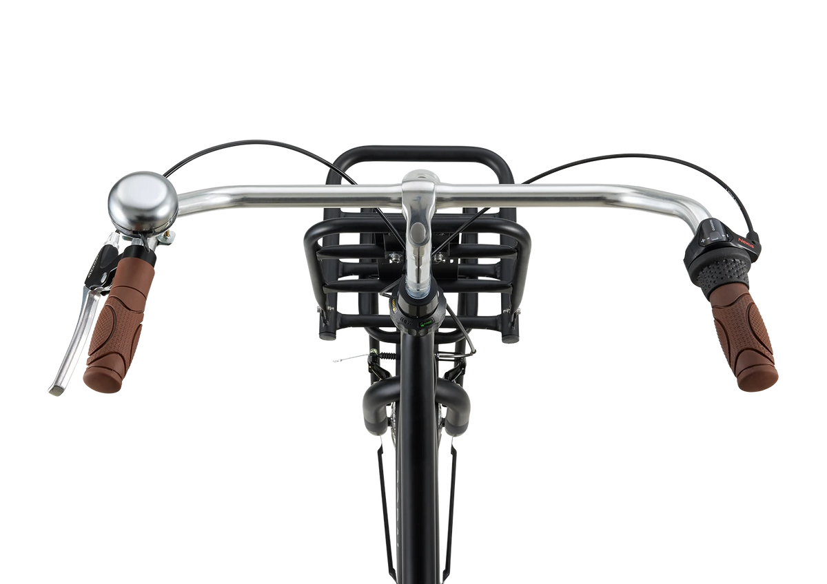 Popal Daily Dutch Basic+ 24 Inch Mat Zwart Reflecterend Frame Fiets - AE-trading