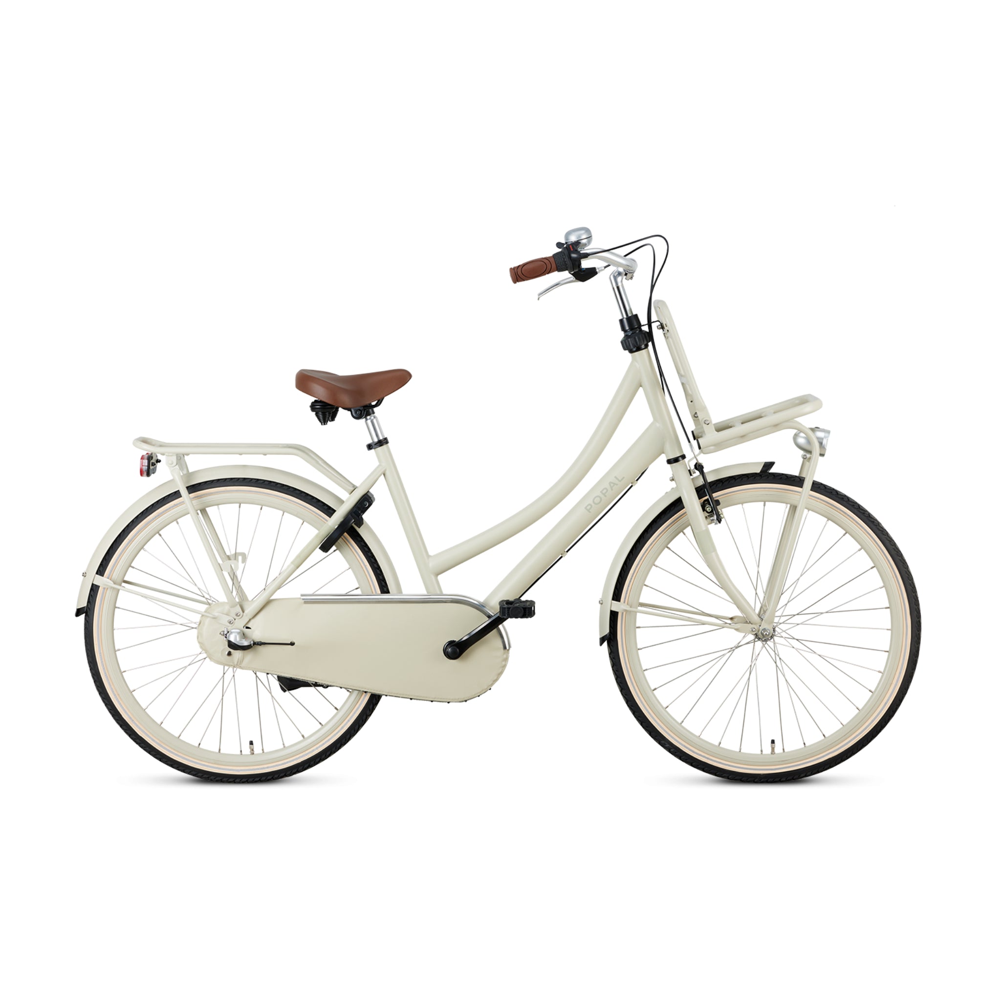 Popal Daily Dutch Basic+ 26 Inch Transportfiets Cosmic Sand Met LED-Verlichting En Drie Versnellingen - AE-trading