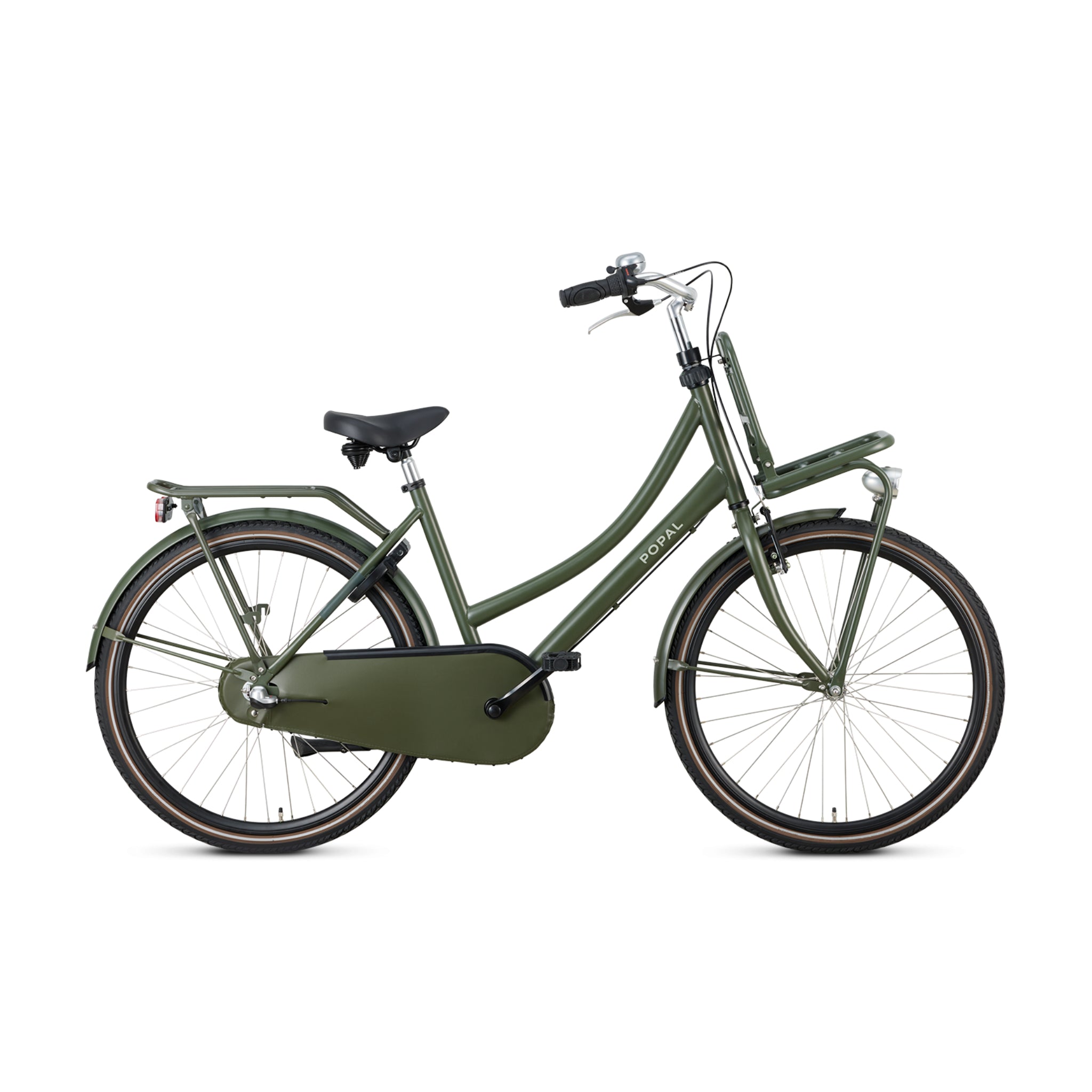 Popal Daily Dutch Basic+ 26 Inch Transportfiets Legergroen Met LED-Verlichting en Drie Versnellingen - AE-trading