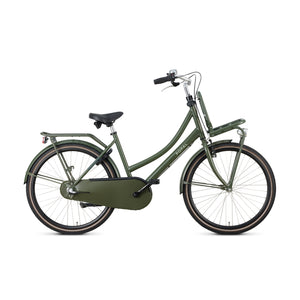Popal Daily Dutch Basic+ 26 Inch Transportfiets Legergroen Met LED-Verlichting en Drie Versnellingen - AE-trading