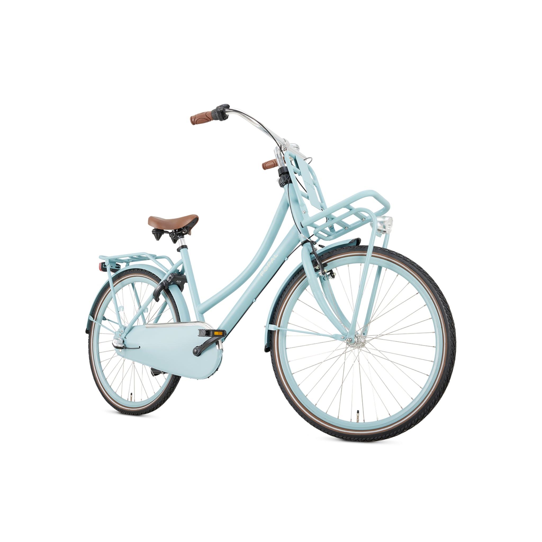 Popal Daily Dutch Basic+ Transportfiets 26 Inch Mat Blauw Met LED-Verlichting en Terugtraprem - AE-trading