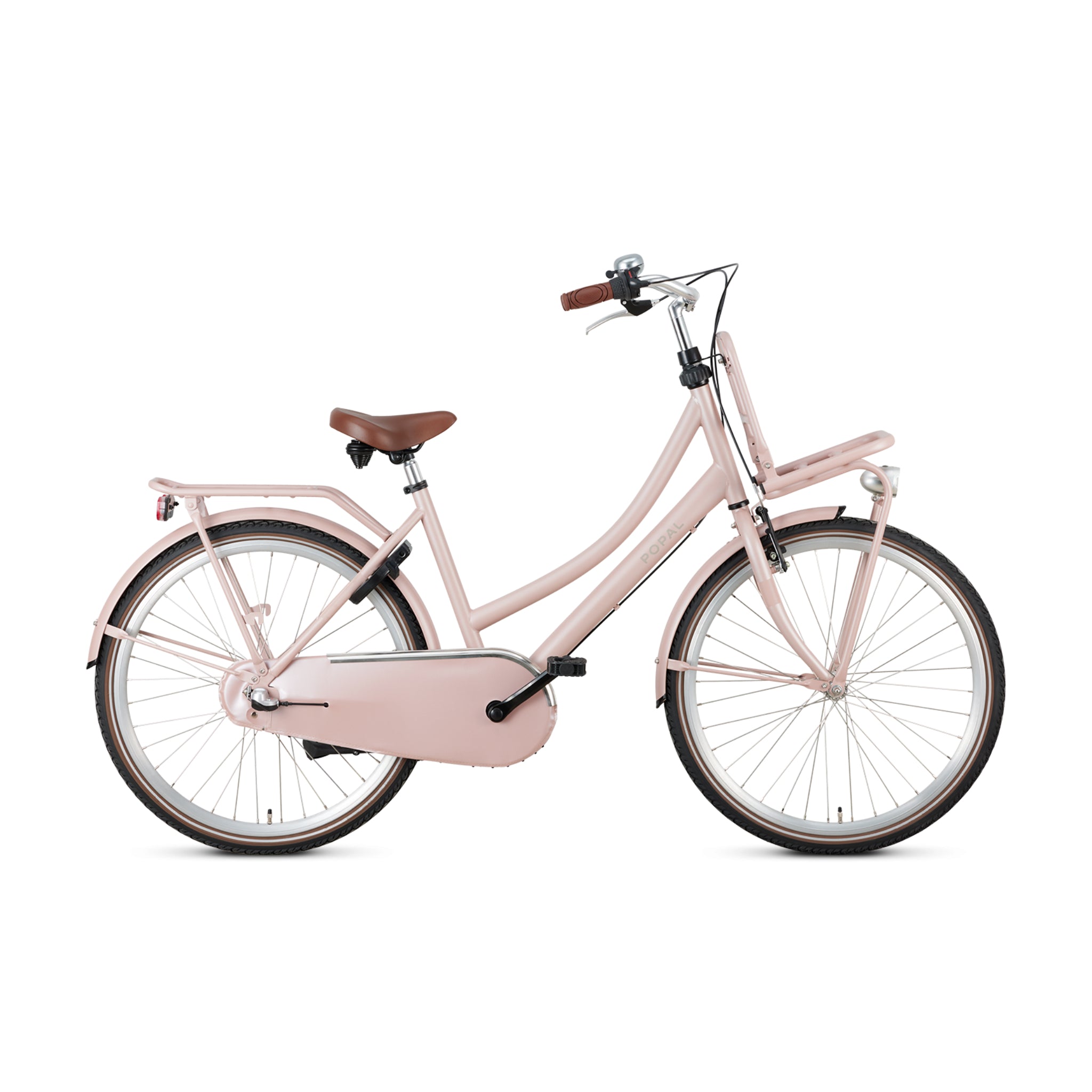 Popal Daily Dutch Basic+ Transportfiets 26 Inch Zalm LED Verlichting Gesloten Kettingkast 3 Versnellingen - AE-trading