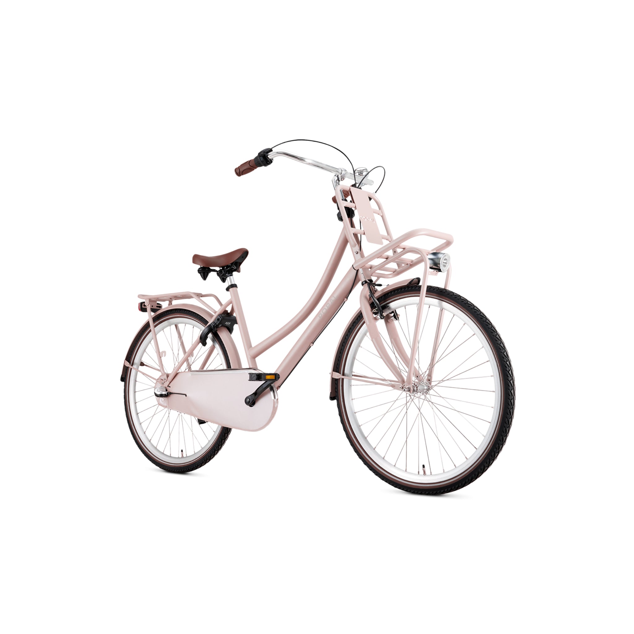 Popal Daily Dutch Basic+ Transportfiets 26 Inch Zalm LED Verlichting Gesloten Kettingkast 3 Versnellingen - AE-trading