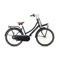 Popal Daily Dutch Basic+ 26 Inch Mat Zwart Transportfiets Met LED-Verlichting En Drie Versnellingen - AE-trading