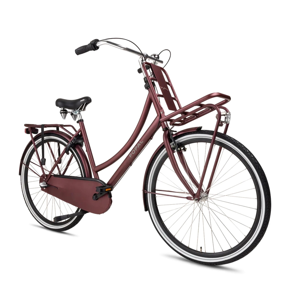 Popal Daily Dutch Basic+ 28 Inch 47 cm Eikenrood Met Robuust Frame En Reflecterend Logo - AE-trading