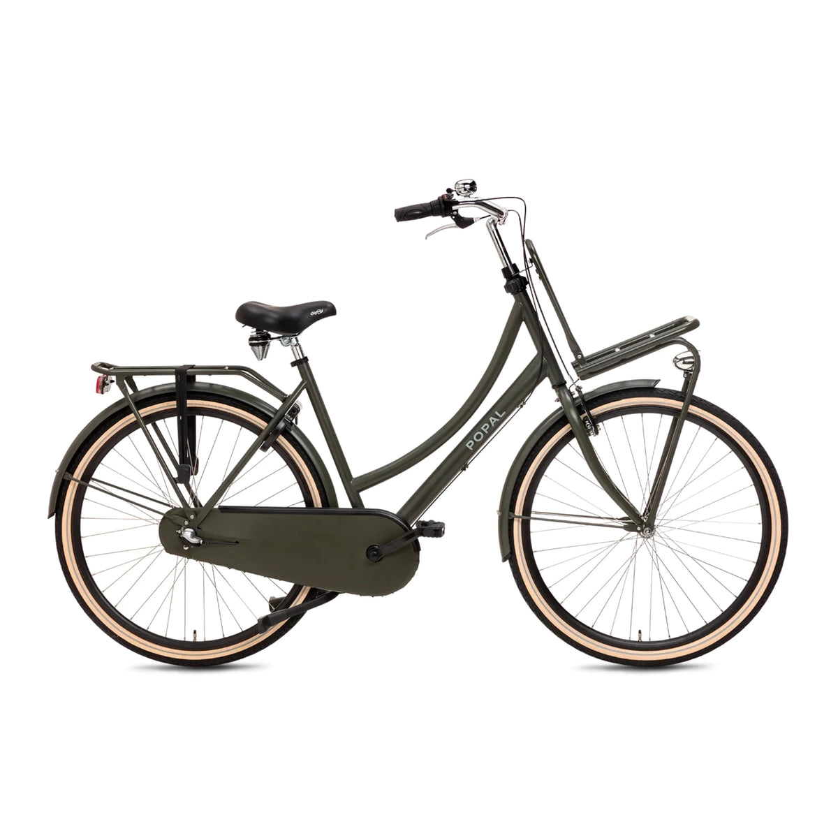 Popal Daily Dutch Basic+ 28 Inch 59 cm Legergroen Met Robuust Frame En Reflecterend Logo - AE-trading
