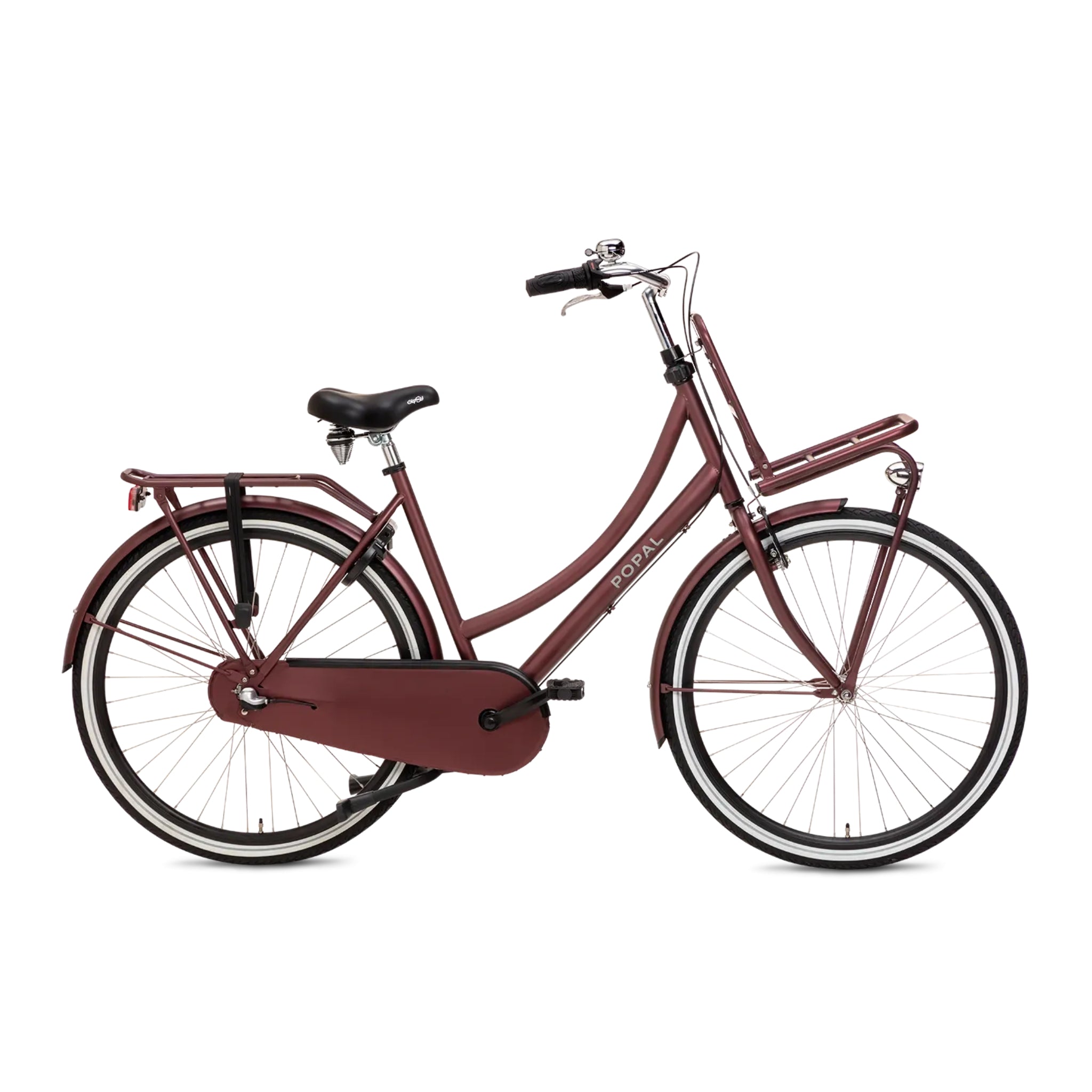 Popal Daily Dutch Basic+ 28 Inch 59 cm Eikenrood Met Robuust Frame En Reflecterend Logo - AE-trading