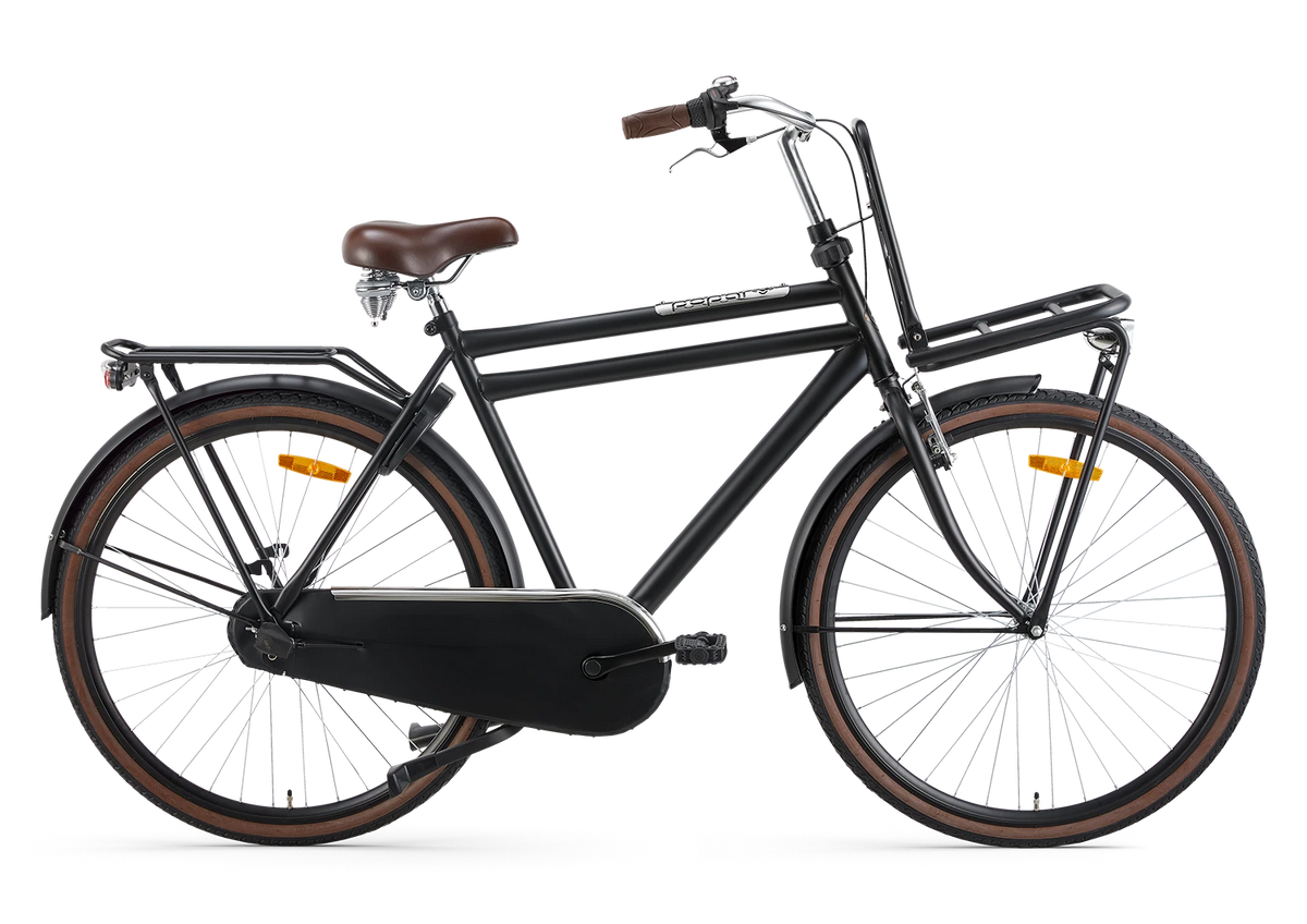 Popal Daily Dutch Basic+ 28 Inch Herenfiets Mat Zwart Tijdloos Ontwerp Robuust Frame - AE-trading