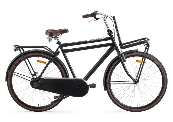 Popal Daily Dutch Basic+ 28 Inch Herenfiets Mat Zwart Tijdloos Ontwerp Robuust Frame - AE-trading