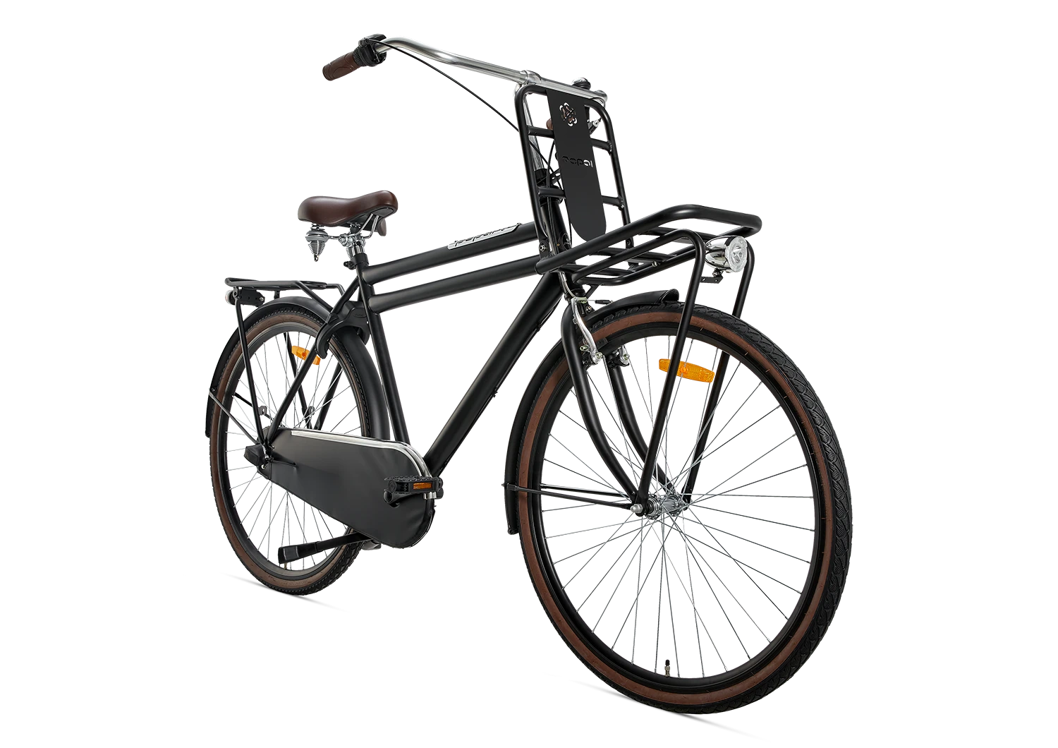 Popal Daily Dutch Basic+ 28 Inch Herenfiets Mat Zwart Tijdloos Ontwerp Robuust Frame - AE-trading