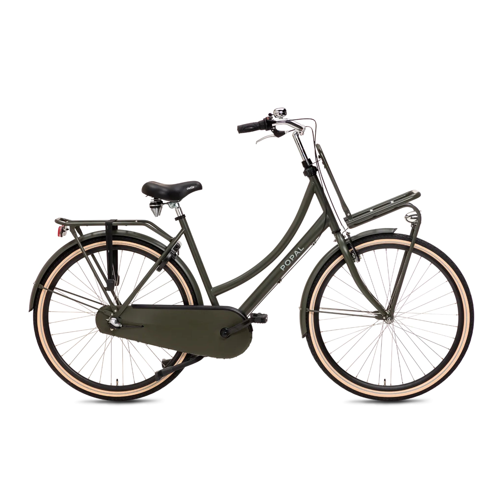 Popal Daily Dutch Basic+ 28 Inch 53 cm Legergroen Met Robuust Frame En Reflecterend Logo - AE-trading