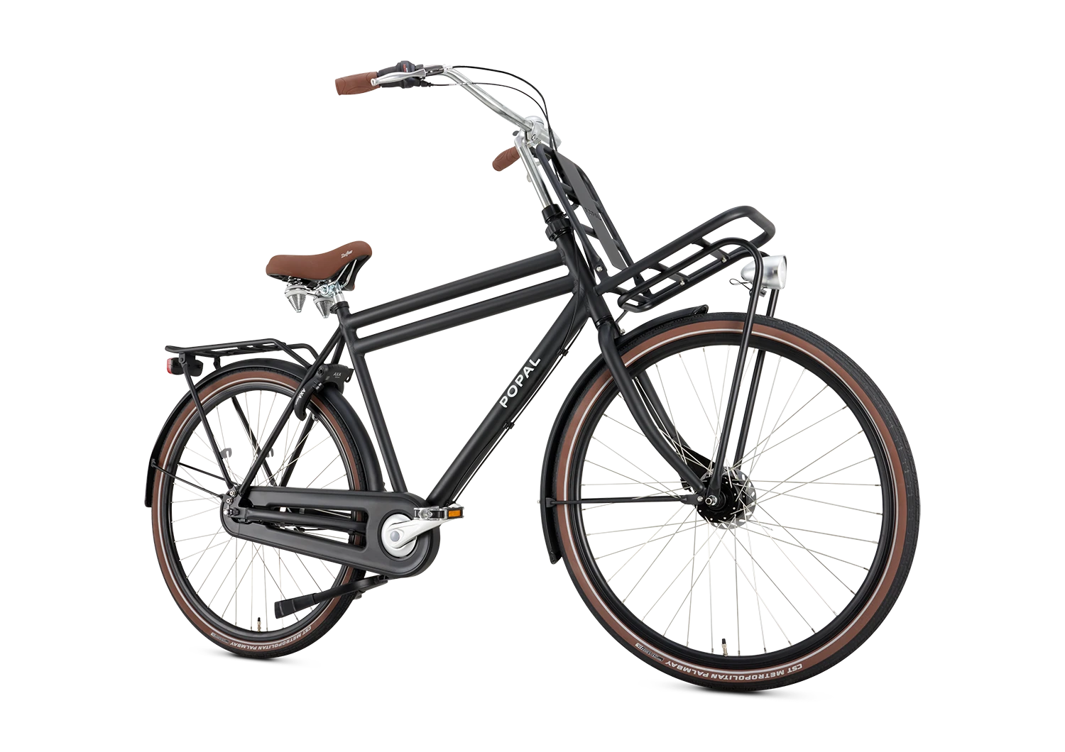 Popal Daily Dutch Prestige N7 28 Inch Mat Zwart Fiets Met Aluminium Frame En Zeven Versnellingen - AE-trading