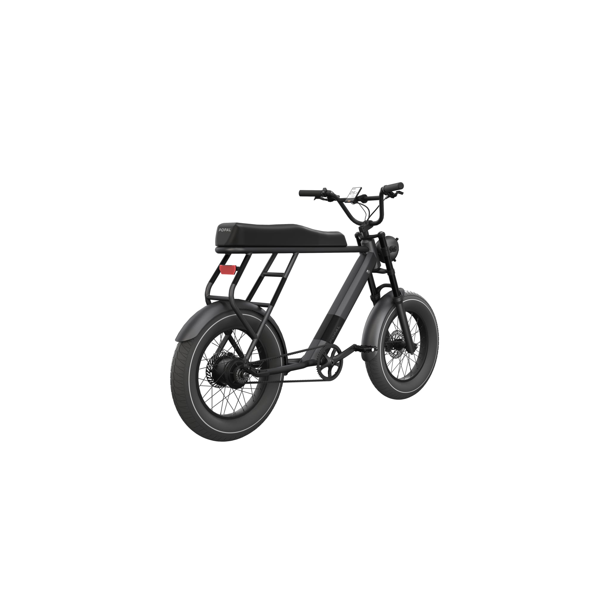 Popal GTX - Fatbike - 20 inch - 630Wh Intube Accu - Bafang Achterwielmotor - Gates Belt Drive - Zwart - AE-trading