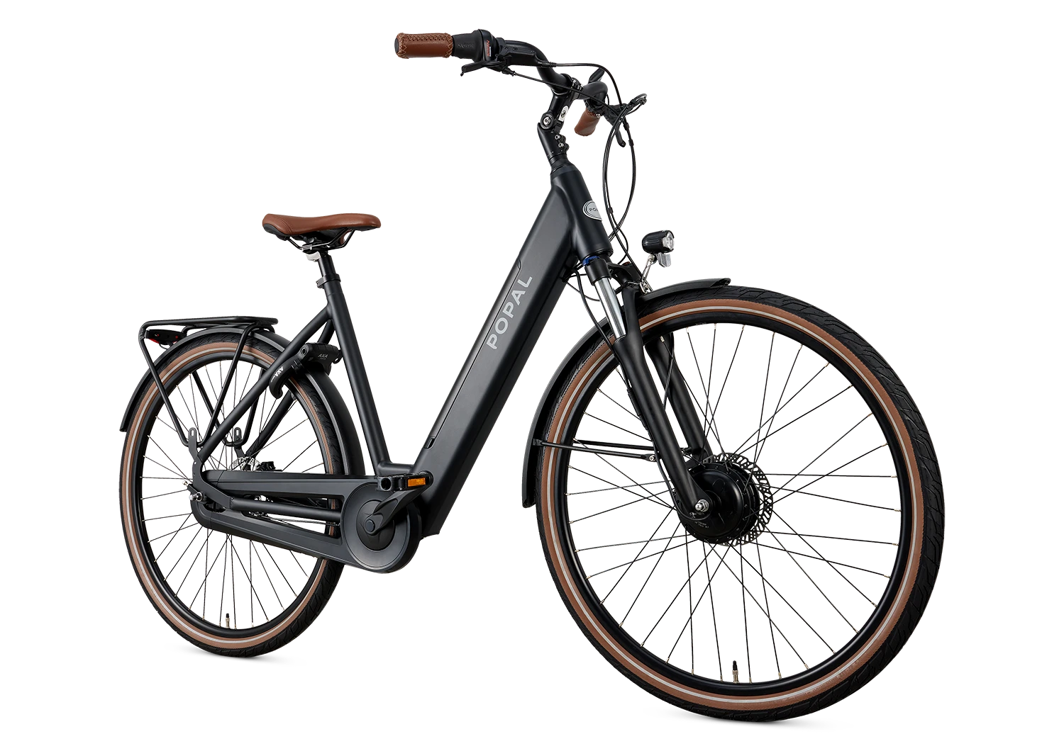Popal Novel FM L – Elektrische Damesfiets 28 inch – 504Wh Intube Accu – 7 Versnellingen – Hydraulische Schijfremmen – Mat Zwart - AE-trading